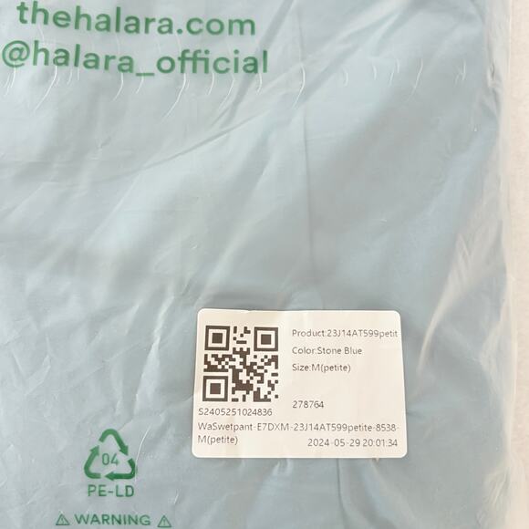 Halara Pants Womens Medium Breezeful High Waist Palazzo Flowy Wide Leg Blue NWT - Picture 9 of 10